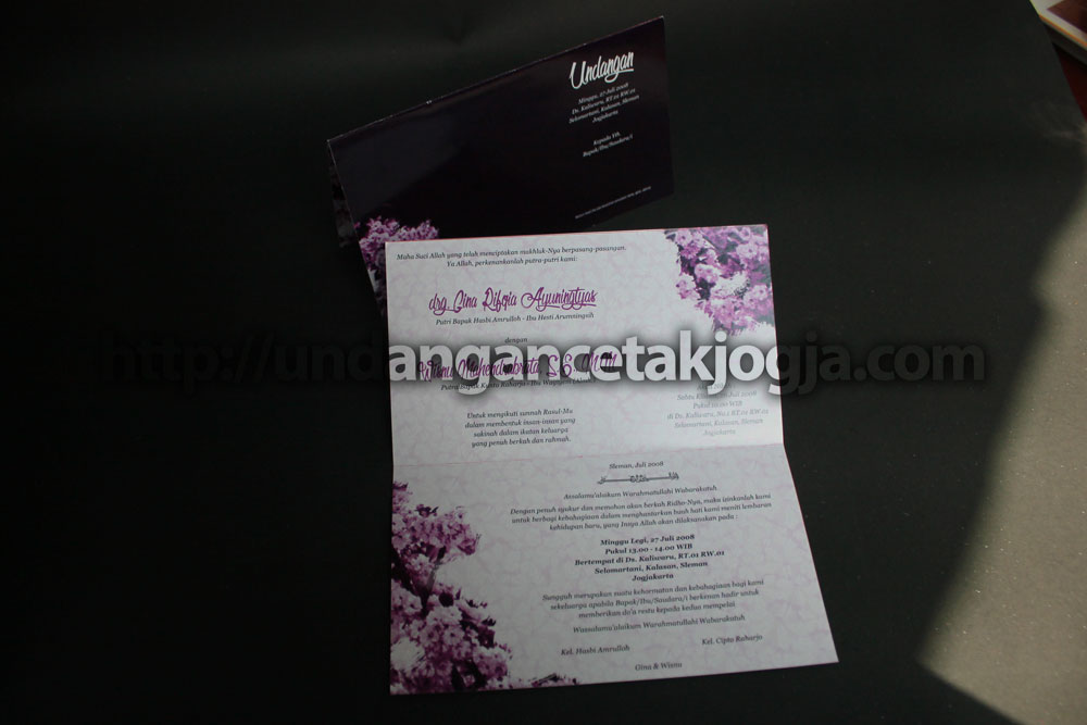 Undangan pernikahan murah Gina & Wisnu