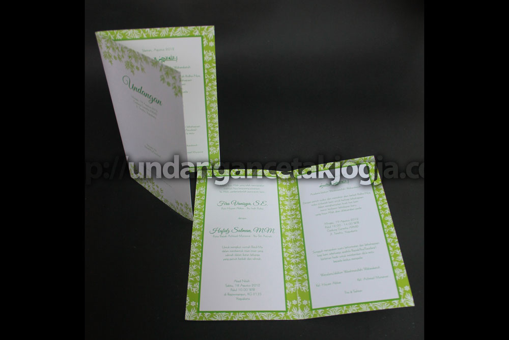 Undangan Murah Warna Hijau