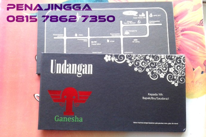 Undangan Klasik Warna Hitam  Ganesha