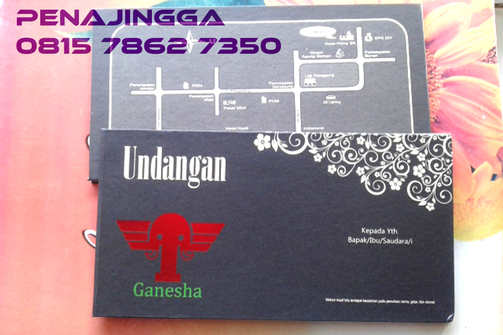 Undangan Klasik Warna Hitam  Ganesha