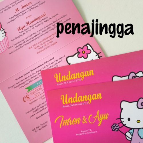 undangan pernikahan hello kitty