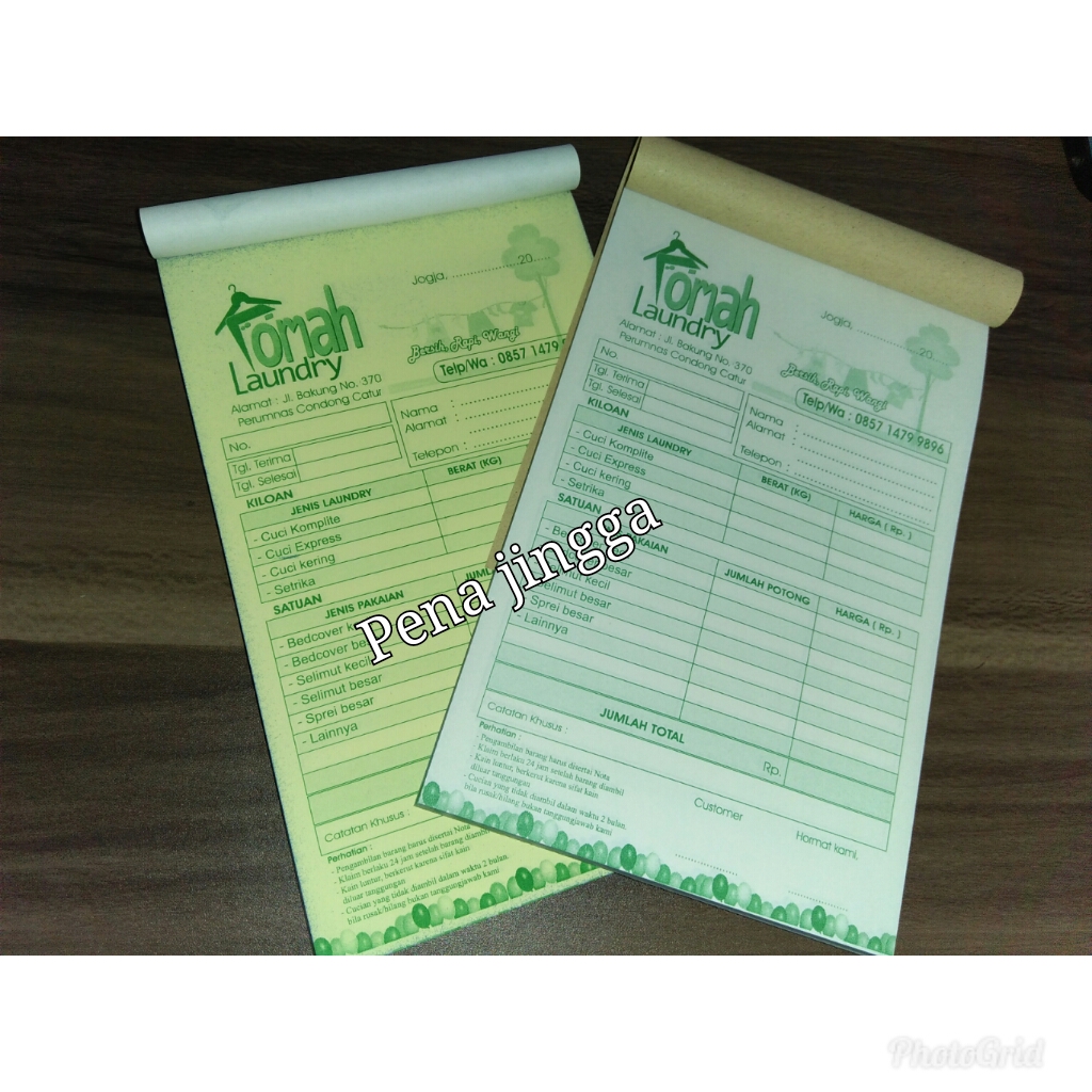 Cetak Nota Laundry